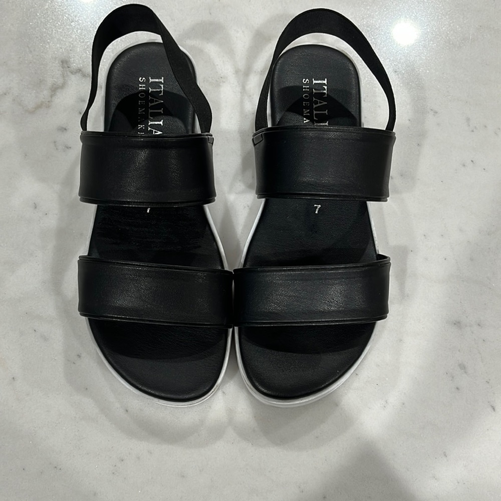 Italian Shoe Maker Black Sandals